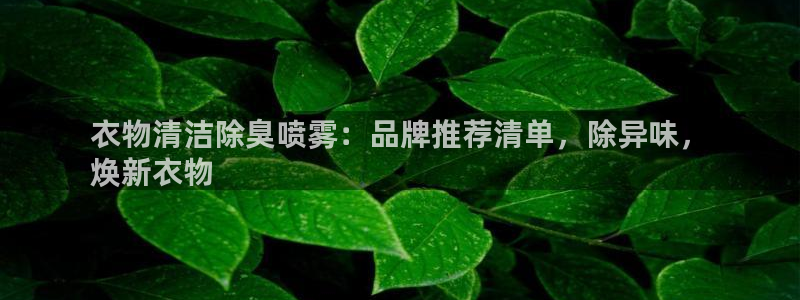 尊龙官网注册：衣物清洁除臭喷雾：品牌推荐清单，除异味，
