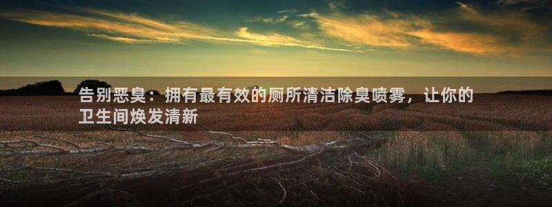 尊龙凯时注册入口：告别恶臭：拥有最有效的厕所清洁除臭喷雾