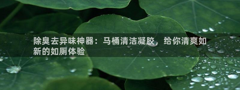 凯时官网app下载官方网站：除臭去异味神器：马桶清洁凝胶